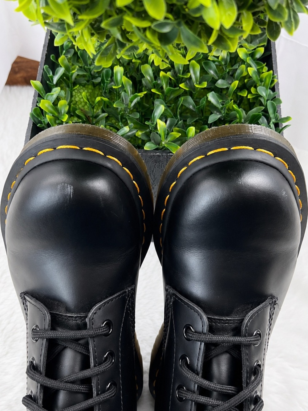 Dr. Martens 1460 Smooth Leather Black Combat Boots Size 7 - Picture 9 of 16